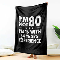 80th Birthday Throw Blanket Funny Saying Retro Vintage 80 Year Old Gift