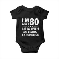 80th Birthday Baby Onesie Funny Saying Retro Vintage 80 Year Old Gift