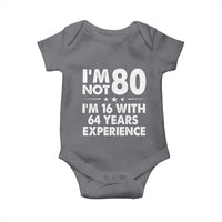 80th Birthday Baby Onesie Funny Saying Retro Vintage 80 Year Old Gift