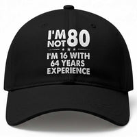 80th Birthday Baseball Cap Funny Saying Retro Vintage 80 Year Old Gift