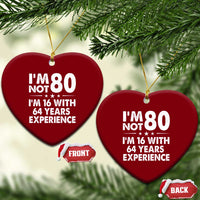 80th Birthday Ceramic Ornament Funny Saying Retro Vintage 80 Year Old Gift