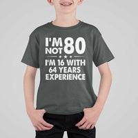 80th Birthday T Shirt For Kid Funny Saying Retro Vintage 80 Year Old Gift