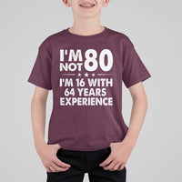 80th Birthday T Shirt For Kid Funny Saying Retro Vintage 80 Year Old Gift