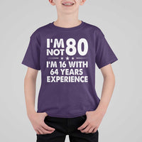 80th Birthday T Shirt For Kid Funny Saying Retro Vintage 80 Year Old Gift