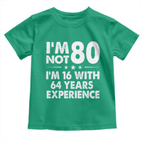 80th Birthday Toddler T Shirt Funny Saying Retro Vintage 80 Year Old Gift