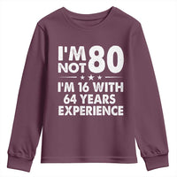 80th Birthday Youth Sweatshirt Funny Saying Retro Vintage 80 Year Old Gift