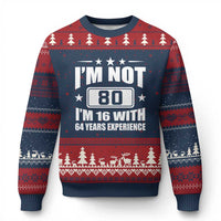 80th Birthday Ugly Christmas Sweater Funny Saying 80 Year Old Gift
