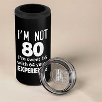 80th Birthday 4 in 1 Can Cooler Tumbler Funny 80 Year Old Gift