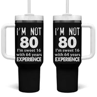 80th Birthday Tumbler With Handle Funny 80 Year Old Gift