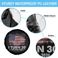 America Turns 250 I Turn 30 Spare Tire Cover Vintage 1996 30th Birthday 250th Anniversary USA 30 Year Old Gift