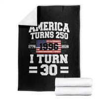 America Turns 250 I Turn 30 Throw Blanket Vintage 1996 30th Birthday 250th Anniversary USA Flag 30 Year Old Gift