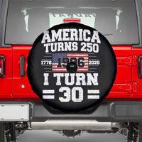 America Turns 250 I Turn 30 Spare Tire Cover Vintage 1996 30th Birthday 250th Anniversary USA Flag 30 Year Old Gift