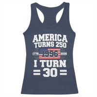 America Turns 250 I Turn 30 Racerback Tank Top Vintage 1996 30th Birthday 250th Anniversary USA Flag 30 Year Old Gift