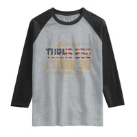 America Turns 250 I Turn 30 Raglan Shirt Retro 1996 30th Birthday 250th Anniversary USA Flag 30 Year Old Gift
