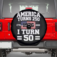 America Turns 250 I Turn 50 50th Birthday Spare Tire Cover USA 250th Anniversary 1976 50 Year Old Gift