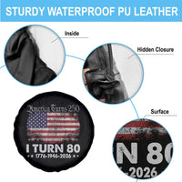 America Turns 250 I Turn 80 Spare Tire Cover Vintage 1946 80th Birthday 250th Anniversary USA 80 Year Old Gift