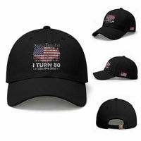 America Turns 250 I Turn 80 Baseball Cap Vintage 1946 80th Birthday 250th Anniversary USA 80 Year Old Gift