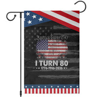 America Turns 250 I Turn 80 Patriotic Garden Flag Vintage 1946 80th Birthday 250th Anniversary USA 80 Year Old Gift