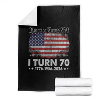 America Turns 250 I Turn 70 Throw Blanket Vintage 1956 70th Birthday 250th Anniversary USA 70 Year Old Gift