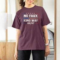 Snarky No Kings In America T Shirt For Women No Faux King Way 86 47