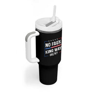 Snarky No Kings In America Tumbler With Handle No Faux King Way 86 47