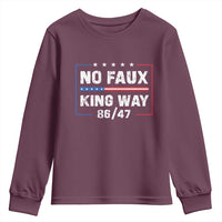 Snarky No Kings In America Youth Sweatshirt No Faux King Way 86 47