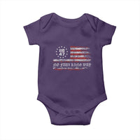 Snarky No Kings In America Baby Onesie No Faux King Way 86 47 US Flag Impeach 47