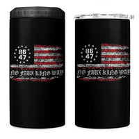 Snarky No Kings In America 4 in 1 Can Cooler Tumbler No Faux King Way 86 47 US Flag Impeach 47
