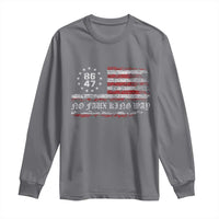 Snarky No Kings In America Long Sleeve Shirt No Faux King Way 86 47 US Flag Impeach 47