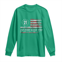 Snarky No Kings In America Long Sleeve Shirt No Faux King Way 86 47 US Flag Impeach 47