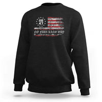 Snarky No Kings In America Sweatshirt No Faux King Way 86 47 US Flag Impeach 47