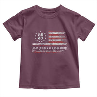 Snarky No Kings In America Toddler T Shirt No Faux King Way 86 47 US Flag Impeach 47
