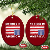 Snarky No Kings In America Ceramic Ornament 86 47 No Faux King Way US Flag Upside Down - Wonder Print Shop
