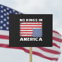 Snarky No Kings In America Protest Sign 86 47 No Faux King Way US Flag Upside Down - Wonder Print Shop