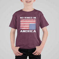 Snarky No Kings In America T Shirt For Kid 86 47 No Faux King Way US Flag Upside Down
