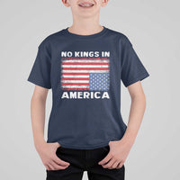Snarky No Kings In America T Shirt For Kid 86 47 No Faux King Way US Flag Upside Down