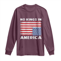 Snarky No Kings In America Long Sleeve Shirt 86 47 No Faux King Way US Flag Upside Down