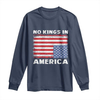 Snarky No Kings In America Long Sleeve Shirt 86 47 No Faux King Way US Flag Upside Down