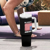 Snarky No Kings In America Tumbler With Handle 86 47 No Faux King Way US Flag Upside Down