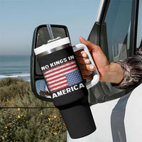 Snarky No Kings In America Tumbler With Handle 86 47 No Faux King Way US Flag Upside Down