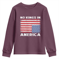 Snarky No Kings In America Youth Sweatshirt 86 47 No Faux King Way US Flag Upside Down