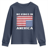 Snarky No Kings In America Youth Sweatshirt 86 47 No Faux King Way US Flag Upside Down