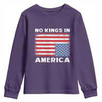 Snarky No Kings In America Youth Sweatshirt 86 47 No Faux King Way US Flag Upside Down