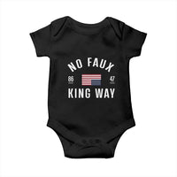 No Kings in America Baby Onesie US Flag Upside Down