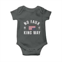 No Kings in America Baby Onesie US Flag Upside Down