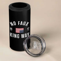 No Kings in America 4 in 1 Can Cooler Tumbler US Flag Upside Down
