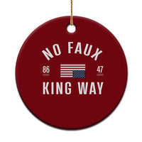 No Kings in America Ceramic Ornament US Flag Upside Down - Wonder Print Shop