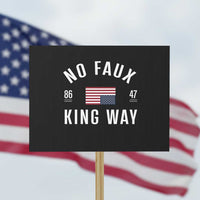 No Kings in America Protest Sign US Flag Upside Down - Wonder Print Shop