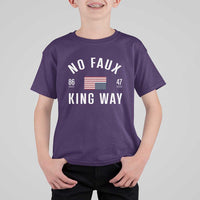 No Kings in America T Shirt For Kid US Flag Upside Down