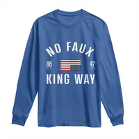 No Kings in America Long Sleeve Shirt US Flag Upside Down